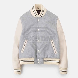 Último diseño de chaqueta de cuero Chenille Bordado de lana Letterman Bomber School College University 2025 chaqueta universitaria de béisbol - Product Image 6