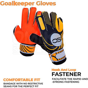 Gants de gardien de but en cuir de qualité professionnelle personnalisés OEM Respirant à séchage rapide Dragonne réglable Sports unisexes - Product Image 4