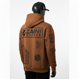 Sudadera con Capucha para Hombre, Algodón, Poliéster, Felpa, 320 GSM, Color Marrón Suave, Logotipo Personalizado con Transferencia de Calor de Silicona, Sudaderas Básicas para Hombre - Product Image 5