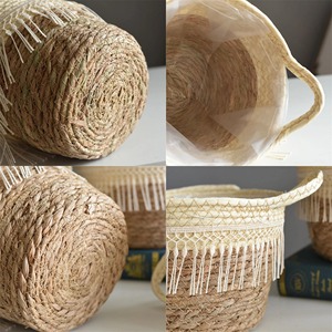 Juego de 3 Cestas Grandes de Macramé Tejidas a Mano para Almacenamiento en el Hogar, Macetas y Uso en el Baño, Venta al por Mayor desde India - Product Image 6