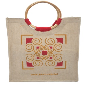 Bolsa de yute de lujo Embrace Eco-Fashion Bolsas de compras de Yute natural reutilizables de alta calidad para uso diario - Product Image 5