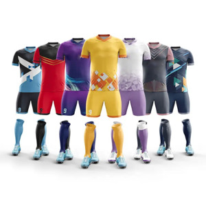 Venta al por mayor de ropa deportiva para hombres y mujeres de secado rápido tamaño y diseño personalizado de alta calidad uniforme de fútbol de entrenamiento Kits completos de fútbol - Product Image 4