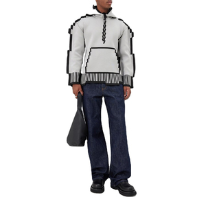 Fabricants OEM Mosaïque Personnalisée Style Pixel Tricoté Vente à Chaud Vêtements Personnalisés pour Hommes Séchage Rapide Respirant Capuche Personnalisée à la Mode - Product Image 4