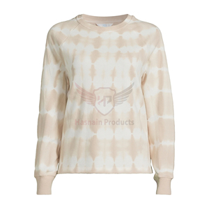 Sudadera con capucha informal para mujer 100% algodón francés Terry Cloth Tie Dye estampado de talla grande sudadera para invierno - Product Image 4