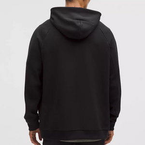 เสื้อมีฮู้ดสำหรับผู้ชายผ้าฝ้ายบุซับในลำลองผ้าคอตตอน100% ดีไซน์ตามสั่งเสื้อเจอร์ซีย์สีเรียบย้อมสี - Product Image 3