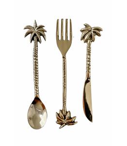 Ensemble de couverts en laiton massif de dernière conception de qualité d'exportation en gros ensemble de couverts d'ustensiles de cuisine meilleure vente. - Product Image 2