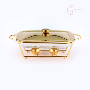 Plat à réchaud en acier inoxydable pour la mise en place de buffets commerciaux |   Convient aux hôtels, aux cafés et à la restauration événementielle - Product Image 3