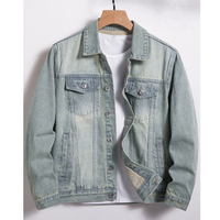 Jaket Denim Kanvas Pria Harga Terjangkau Model Terbaru Nyaman Anti Kusut Lengan Panjang Bolak-Balik Bernapas Ramah Lingkungan