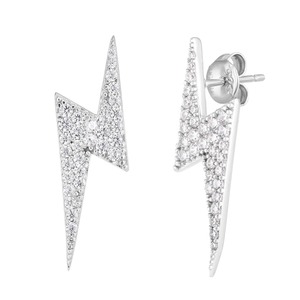 New Design Unisex 14K White Gold <b>Earring</b> with VVS <b>Moissanite</b> Stud Real Diamond Stud Energy Shape Real Diamond Stud <b>Earring</b> - Product Image 5