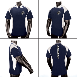 เสื้อเจอร์ซีย์คุณภาพสูง Athlefit สำหรับผู้ชาย เสื้อกอล์ฟ คอริบบ์ ดีไซน์แผงตัดสี แห้งเร็ว สวมใส่สบาย ระบายอากาศได้ดี - Product Image 6