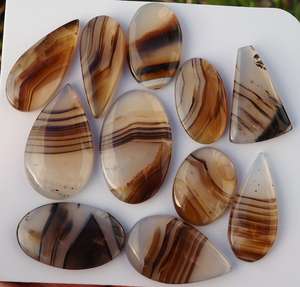 Montana Agate Natural High Quality Smooth Cabochon Customizable Fine Jewelry <b>Creation</b> Earthy Pattern <b>Beauty</b> Timeless Classic - Product Image 2