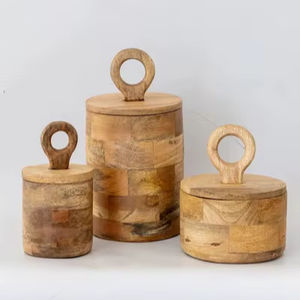 Caja de Madera de Mango de Lujo Hecha a Mano y Tejida - Product Image 1