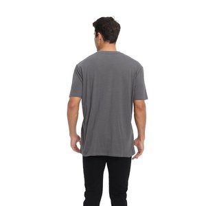 Camiseta de Cuello en V de Spandex/Nailon para Hombre, Manga Corta, Color Sólido, 170GSM, Capa Base de Lana, Secado Rápido, Transpirable, Antiolor, para Viajes y Senderismo - Product Image 4