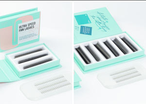 Promade lashes 1200 <b>fans</b> perfect spread top narrow pointy base lash wholesale with packaging custom logo - Product Image 2