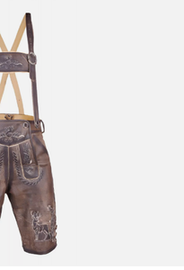 Lederhosen bavarois personnalisé, Kniebund hosen, hommes ledersosen trachten lederhosen pantalon en cuir short avec bretelles - Product Image 6