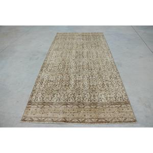 Alfombra Vintage Grande de 4.7x9.8 pies, Alfombra Turca Marrón Ombré - Product Image 1