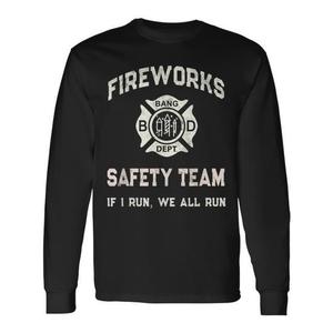Camiseta de Manga Larga para Personal del Equipo de Seguridad de Fuegos Artificiales, Producto Promocional para Pirotécnicos - Product Image 1