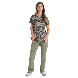 Bas quantité minimale de commande liquidation neutre camouflage impression femmes gommage haut personnalisé Polyester tricoté tissu Sublimation hôpital uniforme gommages costumes - Product Image 3