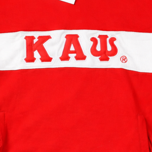 Kappa Alpha Psi <b>Short</b> <b>Sleeve</b> <b>Hoodie</b> Red White NUPE Greek Fraternity Lightweight Pullover - Product Image 6