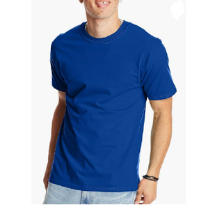 เสื้อยืดผ้าฝ้าย100% สำหรับผู้ชายคุณภาพสูงเสื้อยืดสีพื้นสไตล์บ็อกซี่ไซส์ใหญ่พิเศษเปิดไหล่คอเสื้อ - Product Image 1