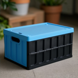 Conteneur pliable (46L) avec couvercle CARGO Noir et Bleu 8034118704 - Product Image 3