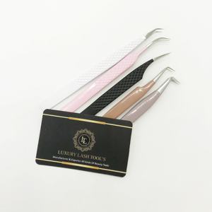 Pinzas de Punta plateada de acero inoxidable de calidad superior, pinzas profesionales hechas a mano para extensión de pestañas, revestimiento múltiple en polvo - Product Image 5