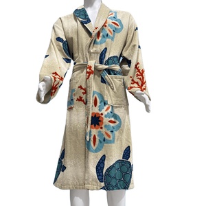 Bata de Dormir para Hombre 100% Algodón, Cómoda, Tipo Kimono, Fácil de Mantener, Antiarrugas - Product Image 1