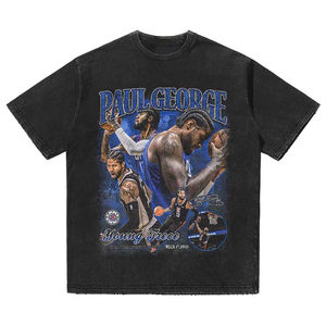 Wholesale Men Fashion Custom Logo High Quality <b>Silk</b> <b>Screen</b> Printed Oversized Heavyweight 100% Cotton Anti-Wrinkle Blank Vintage - Product Image 4