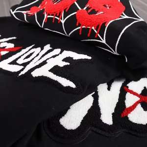 Traje de chándal personalizado de gran tamaño Moda Hombre Chándal de algodón Pantalla Dtg Imprimir Spray Color Pantalones de chándal y Sudadera con capucha - Product Image 2