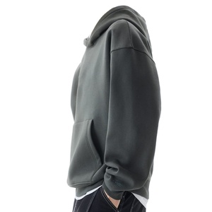 Vente en gros de 350 grammes de sweat à capuche polaire d'hiver pour hommes surdimensionnés pull à capuche vierge uni avec motif solide pour l'hiver - Product Image 5