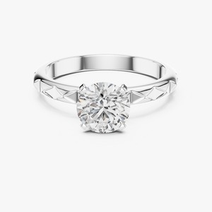 Bague en diamant de synthèse de fabrication indienne, bijoux de mariée pour mariage ou demande en mariage et cadeaux d'anniversaire disponibles à la vente - Product Image 2