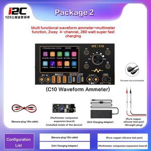 I2c C10 dạng sóng Ampe kế đo điện áp phí <span class=keywords><strong>Tester</strong></span> 0-40V Dual Channel hiển thị kỹ thuật số sạc lỗi phát hiện nhanh chóng - Product Image 2