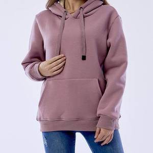 Sudaderas con capucha de lana de punto de manga larga de Color sólido en blanco para mujer y sudaderas con capucha para mujer primavera Otoño Invierno - Product Image 1