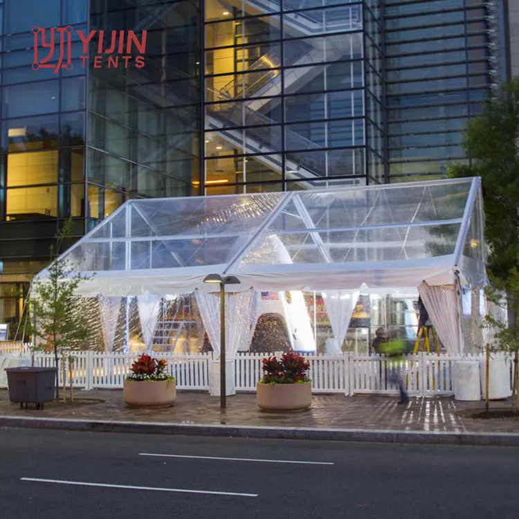 12m 15m wide 250 people transparent clear pvc party wedding tent marquee