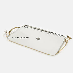 Ensemble tendance de 3 plateaux de service en métal plaqué or pour restaurant, mariages, cafés, desserts et chocolat, plateau japonais - Product Image 6