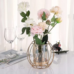 Factory Price <b>Candle</b> Holder Metal <b>Candle</b> Stand Interior Decorative <b>Candle</b> Lantern with Removable Glass Cover - Product Image 2