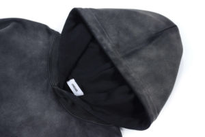 เสื้อฮู้ดแบบสวมหัวโอเวอร์ไซส์ของผู้ชายผ้าคอตตอน100% ซักแบบเปิดไหล่ออกแบบได้ทุกแบบ - Product Image 5