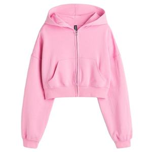 เสื้อฮู้ดผู้หญิงแบบซิป ผ้าฟลีซคอตตอน 100% สำหรับฤดูหนาว ปักลาย ระบายอากาศได้ดี แบบสวมหัว/แบบซิป - Product Image 1