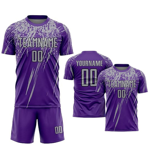 ชุดกีฬาเสื้อฟุตบอลแขนสั้นพิมพ์ลายโลโก้ตามสั่ง - Product Image 5