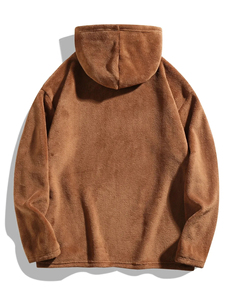 Sweat-shirts à demi-zip personnalisés pour hommes, streetwear surdimensionné, 100% coton, logo personnalisé, chaud, hiver, unisexe, vente en gros d'usine - Product Image 2