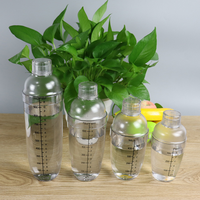 Vente directe d'usine, gobelet shaker en plastique PC de qualité alimentaire, 700 ml et 1000 ml, pour cocktails et boissons aux fruits, outils de bar, usage domestique et commercial