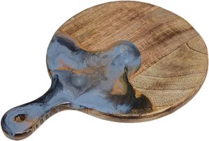 Vente en gros de planche à fromage et planche à découper indiennes faites à la main en bois et en résine Fabricant de modèle décoratif de haute qualité - Product Image 2