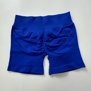 Short de yoga taille haute personnalisé sans couture Scrunch Bum Workout Gym Skinny Fit Short de course extensible taille élastique décontracté - Product Image 2