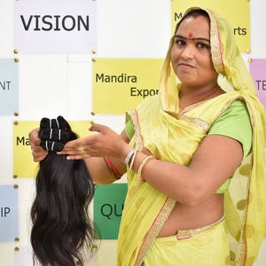 ผมต่อทำจากผมมนุษย์มัดเป็นเส้นผมตรงแบบไม่ผ่านกระบวนการทำ100% จากธรรมชาติ - Product Image 4