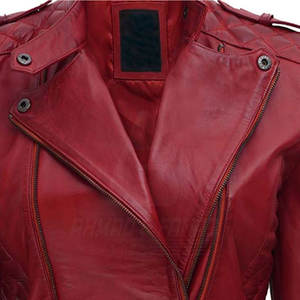 Chaqueta de Cuero para Mujer, Directo de Fábrica, Invierno, Tejido de Punto, Transpirable, Ecológica, Piel de Vaca, Tallas Grandes, Colores y Logotipo Personalizables - Product Image 5