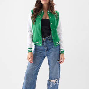 แจ็กเก็ตอักษรสำหรับผู้หญิงแจ็คเก็ตผ้าระบายอากาศได้ดี - Product Image 4