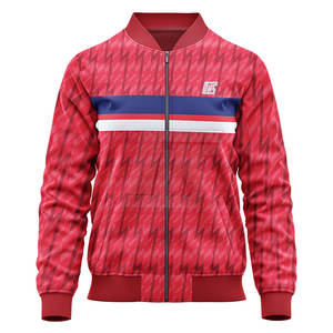 Veste à fermeture éclair intégrale sublimée pour homme, manches longues, légère, athlétique, pour la course à pied et l'exercice - Product Image 2