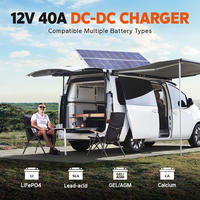 Chargeur DC-DC 12V 40A en stock aux États-Unis, alimentation en gros, double entrée, chargeur de batterie MPPT pour camping-car, marine, batterie lithium et plomb-acide
