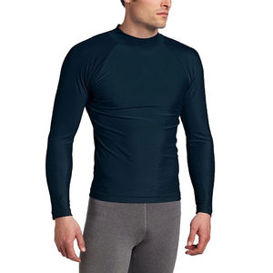 Fabrication sur mesure de haute qualité Rash Guard séchage rapide respirant à manches longues vêtements de sport Polyester Spandex tissu pour hommes Rash Guard OEM - Product Image 1