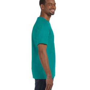 Breathable Anti-Pilling Dyed Short Sleeve Crew Neck <b>Pocket</b> Tee T <b>Shirt</b> for Summer Rib Fabric <b>with</b> Logo Pattern - Product Image 2